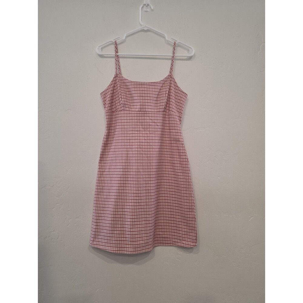 John Galt Brandy Melville Plaid Colleen Mini Dress Pink/White 90'sY2KOneSize NWT